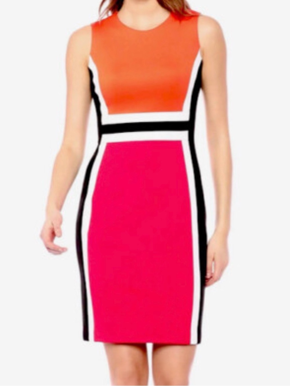 Calvin Klein Colorblock Scuba Dress